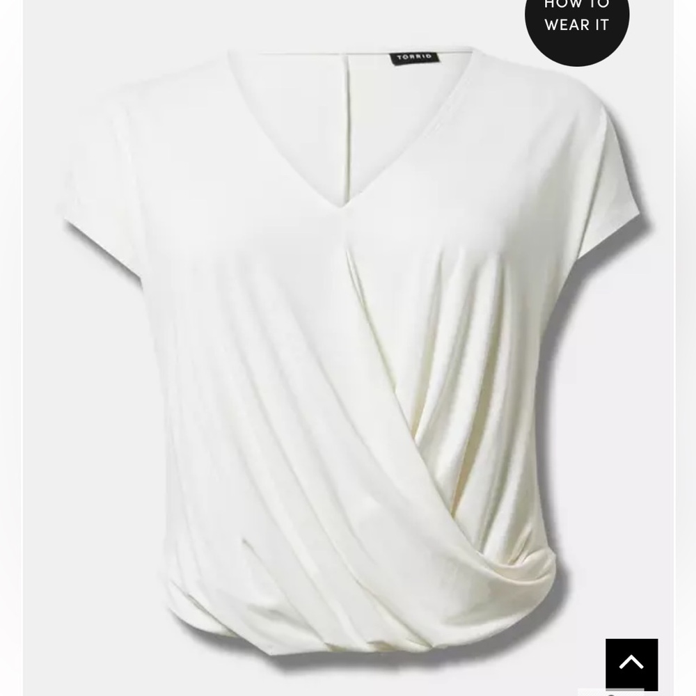 NWT Torrid White Twist Front Blouse